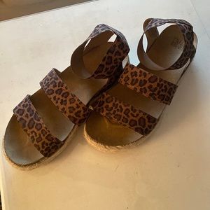 Leopard print espadrilles